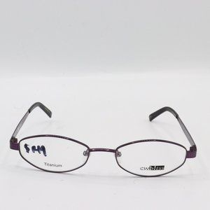 Purple Oval Titanium Unisex Glasses Frames Vintage Deadstock CWBliss 50 18 135